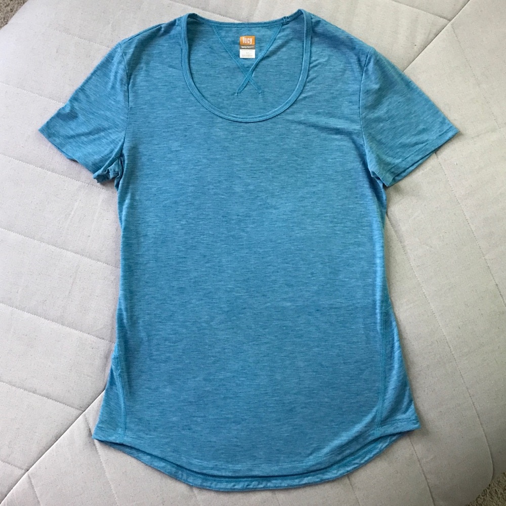 Blue sport shirt by Lucy